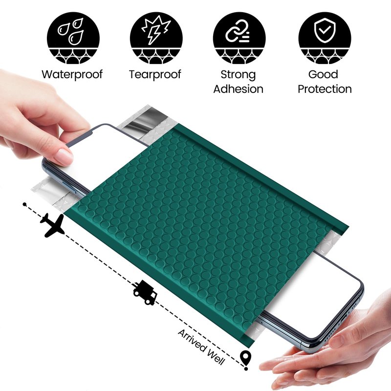 Fuxury Bubble Mailer 6x10 Inch 600 Pack Forest Green Bubble Mailers Bulk Thick Padded Envelopes Usable Size 6x9" Water Resistant Mailers Shipping Envelopes for Small Business Mailing, #0