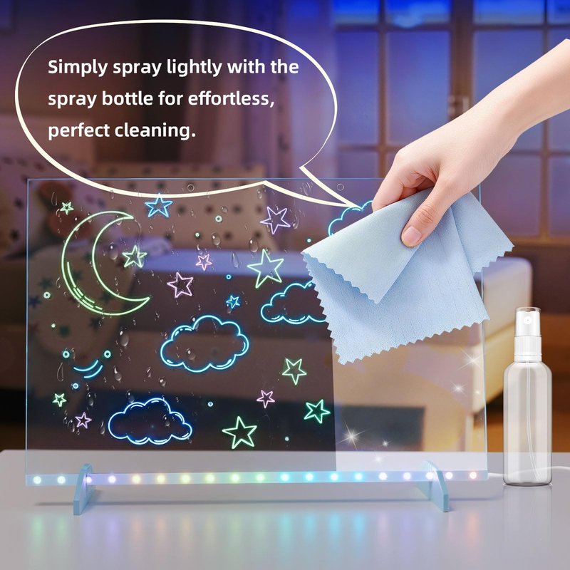 Lumiboard Led Drawing Board with 8 Colors, 13"x10" Acrylic Message Boards with 13 Light Effects, Glow Doodle Board Gifts for Kids for Easter Halloween Christmas Birthday Gifts Presents