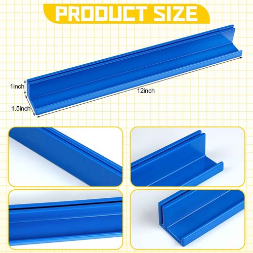 PerKoop 15 Pcs Classroom Desk Name Plates Holder for Student Index Cards Storage Kids Desk Accessories Desktop Helper Prop and Station Guard Panels Organizer Water Bottle Holder