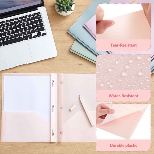 Sinload 72 Pcs Aesthetic School Supplies with Pencil Case 4 Prong Folders 12 Highlighters 20 Mechanical Pencil Pen 500 Sheets Transparent Sticky Note Tabs Stationery for College Office(Pink)