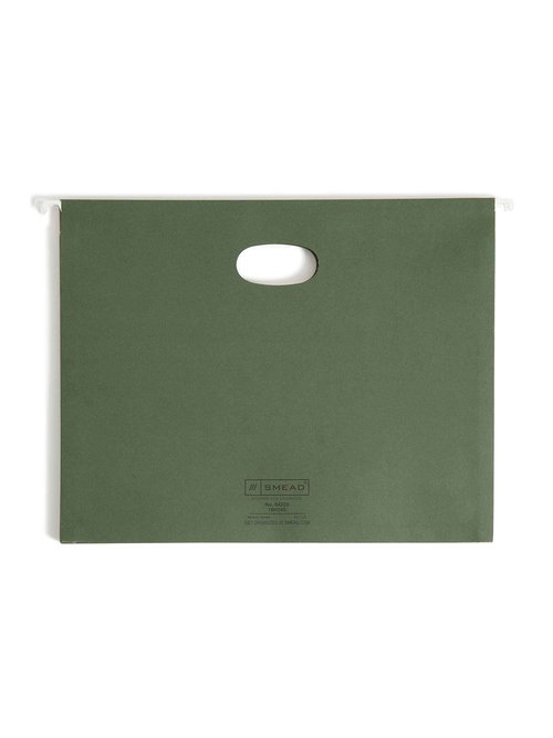 Smead Hanging Pocket with Full-Height Gusset, 3-1/2" Expansion, Letter Size, Standard Green, 10 per Box (64220), Pack of 1