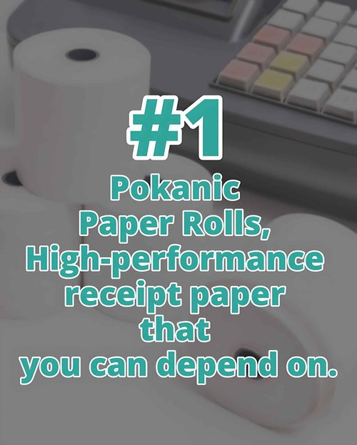 Pokanic 2 1/4" x 150' 1 Ply Bond White Paper 50 Rolls 2.25 inch x 150 ft Adding Machine Kitchen Receipt Printer POS System Cash Register Compatible with Epson SNBC Star Sam4s Ellix Bixolon (50 Rolls)