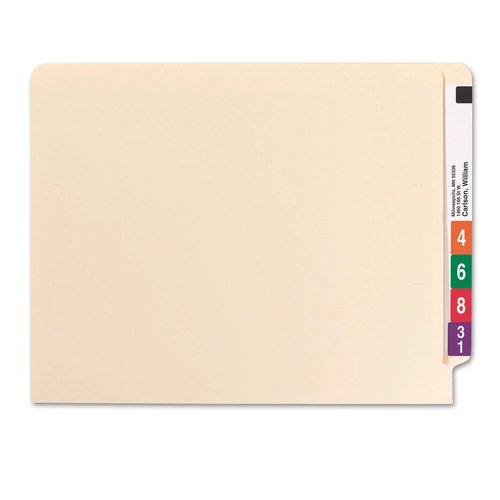 Smead End Tab Classification File Folder, 2 Dividers, 2" Expansion, Letter Size, Manila, 10 per Box (26835)