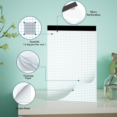 120 Sheets Large Graph Paper Pad 11 x 17, Grid Paper, 4x4 Graph Ruled, Blueprint Quadrille Pad, Engineering Paper, Drafting Paper, Graft Paper for Architect Engineer Designer Mathematician Draftsman