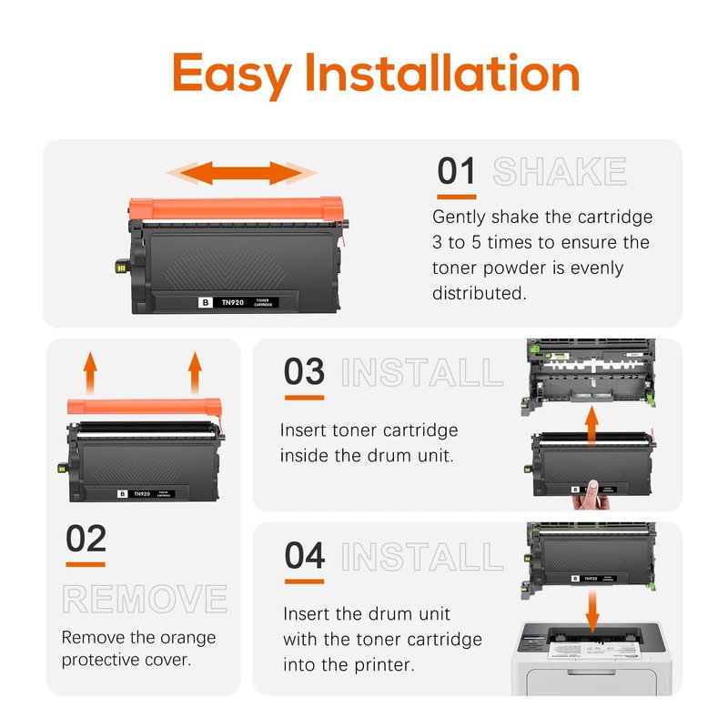 Jeostarky TN920XL TN920 Toner Compatible for Brother TN-920 XL TN920XL Toner with chip Replacement for HL-L6210DW HL-L6210DWT HL-L5210DN HL-L5210DW HL-L5210DWT HL-L6310DW MFC-L6810DW(2 Black)