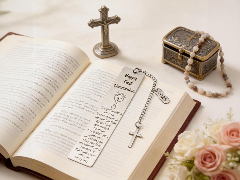 2026 First Communion Gifts for Boys Girls, Best 1st Holy Communion Bookmark for Teen, Catholic Confirmation Gifts for Kids, First Communion Favor, Religious Gift for Him Her Easter