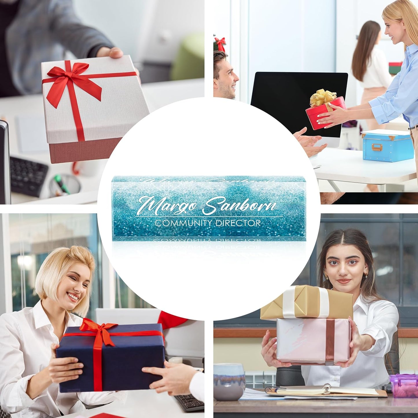 Skiennix Personalized Name Plate - Custom Office Desk Decor for Boss, Manager, Teacher & More
