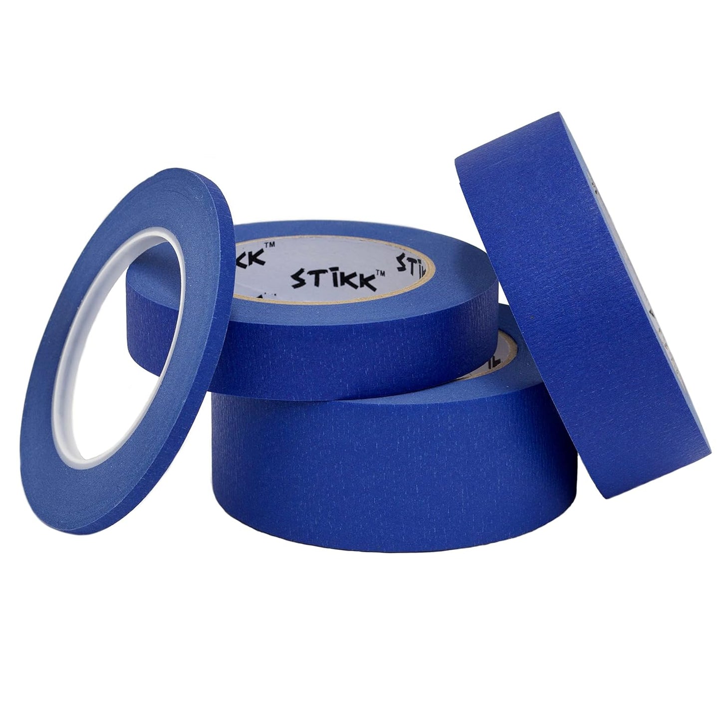 STIKK Painters Tape - 1/4 Inch Blue Masking Tape | 3-Pack for Clean Edges & Residue-Free Painting