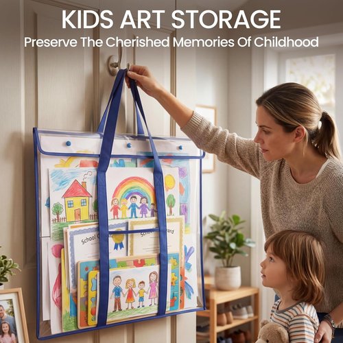 GAMENOTE Large Poster Storage Bag - 2 Pack Art Portfolio Container (31.5" x 25.5") for Classroom Organization
