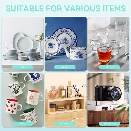 300 Pcs Foam Pouches Set for Packing Dishes, 4 Sizes Cushion Foam Sleeves (16x12, 12x12, 12x7.5, 7.5x7.5) with 100 Fragile Stickers – Protective Cushion Wrap Sleeves for Moving Supplies