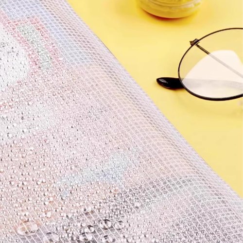 Mesh Zipper Pouch Bags - 5 Pack Waterproof Clear Storage Pouches | 13.2 x 9.4 Inch for Home, Office, Travel