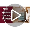 VASAGLE 8-Drawer Rolling Cart with Wooden Top — Multicolor