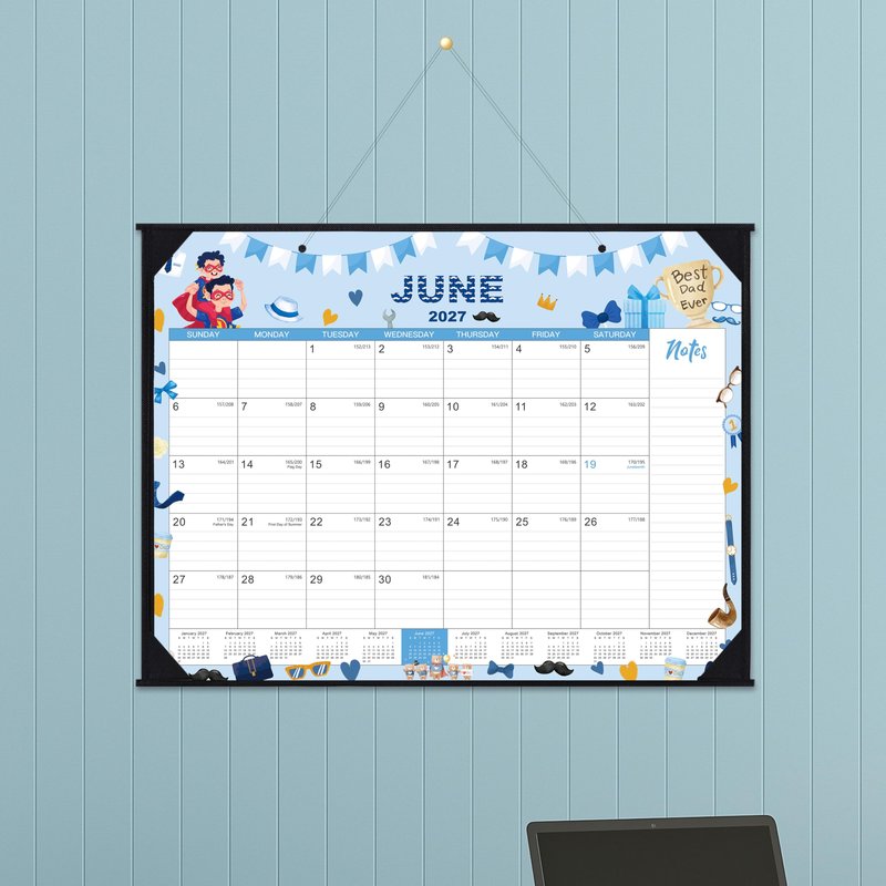 2026-2027 Desk Calendar - Large Desk Calendar 2026-2027, Jul.2026 - Jun.2027, 22" x 17", 12 Months Desktop Calendar with Corner Protectors, Desk Pad, Large Ruled Blocks - 12 Different Themes