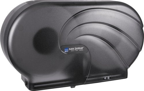 San Jamar - SJMR4090TBK R4090TBK Twin 9" JBT Toilet Tissue Dispenser, Black Pearl