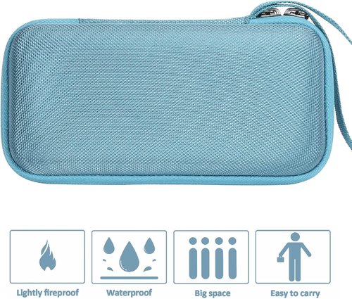 Khanka Carrying Case - Light Blue for Texas Instruments TI-30Xa, TI BA II Plus, TI-30XIIS, TI-30XS MultiView & TI-36X Pro