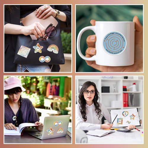 Libima 180 Pcs Anxiety Sensory Stickers - Mindfulness Decals for Calming Relief | Retro Colors