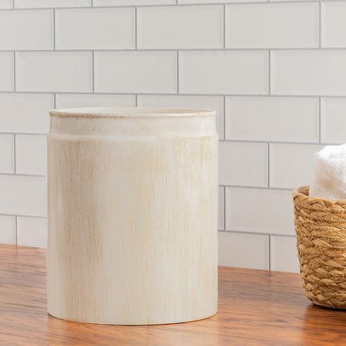 Creative Scents Rustic Luxe Small Bathroom Trash Can 1.53 Gal / 5.8L - Bathroom Garbage Can Bin for Modern Farmhouse Decor - Small Waste Basket for Bathroom and Bedroom