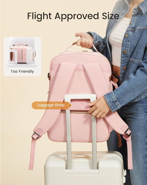 LOVEVOOK Large Travel Backpack - 40L Waterproof Carry-On for Airplanes | Fits 17" Laptop & Includes 3 Packing Cubes