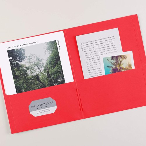 Avery Two Pocket Folders - Holds Up to 40 Sheets with Business Card Slot | 25 Red Folders (47989)