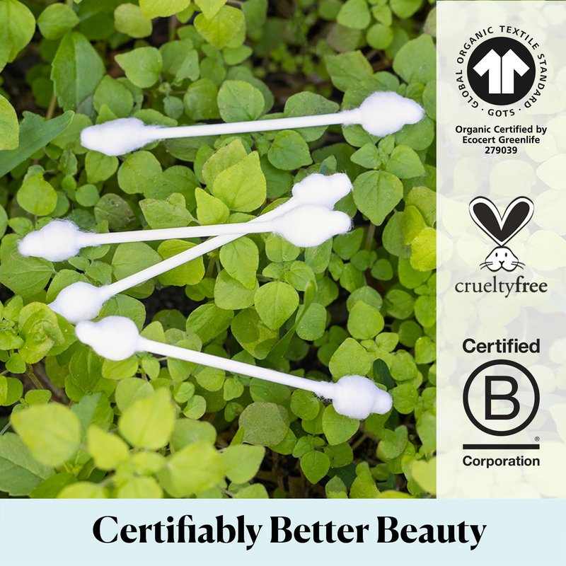 Sky Organics - Organic Baby Cotton Swabs, 180 ct. - Ultra Soft Baby Safe Tips - Strong & Durable - Hypoallergenic - Chlorine Free - Natural, Vegan & Cruelty Free - Skin Care & Baby Care