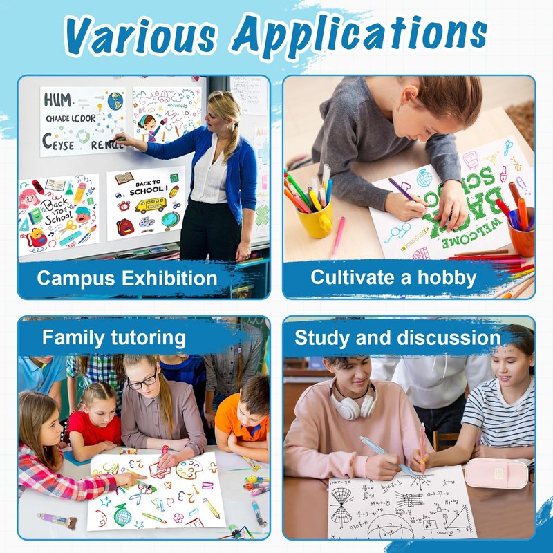 4 Pcs Small Trifold Poster Board, 21.4" x 14" Presentation Board, with Double Sided Tapes and Cardboard, White Corrugated Project Boards/Display Board for School Project/Science Fair Display Boards