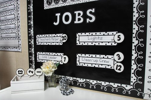 Teacher Created Resources Black Painted Dots On White Name Plate, 11.5 * 3.5 inches, Black & White
