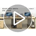 CUISIBOT Adjustable Large Computer Tower Stand 7.9-10.2 in Wide with Locking Caster Wheels
