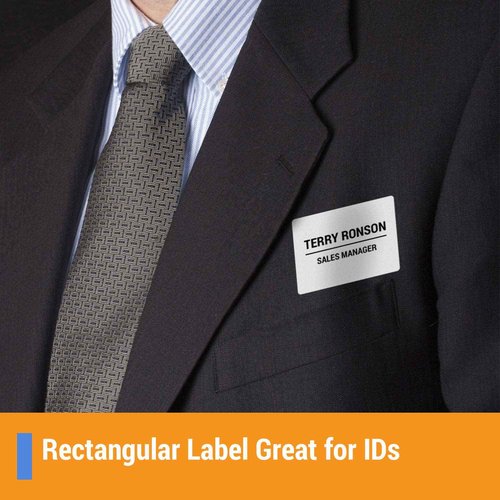 OfficeSmartLabels Rectangular 2 x 2-5/8 inch ID Labels for Laser & Inkjet Printers (2 x 2.625 Inch, 15 per Sheet, White, 5250 Labels, 350 Sheets)