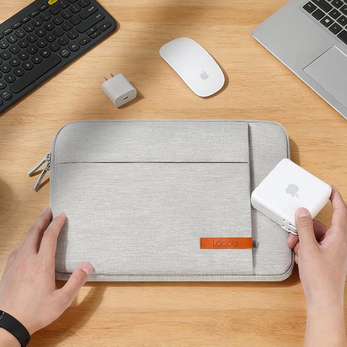 Lacdo 13-Inch Laptop Sleeve Case - Compatible with MacBook Air & iPad Pro | Stylish Gray Design