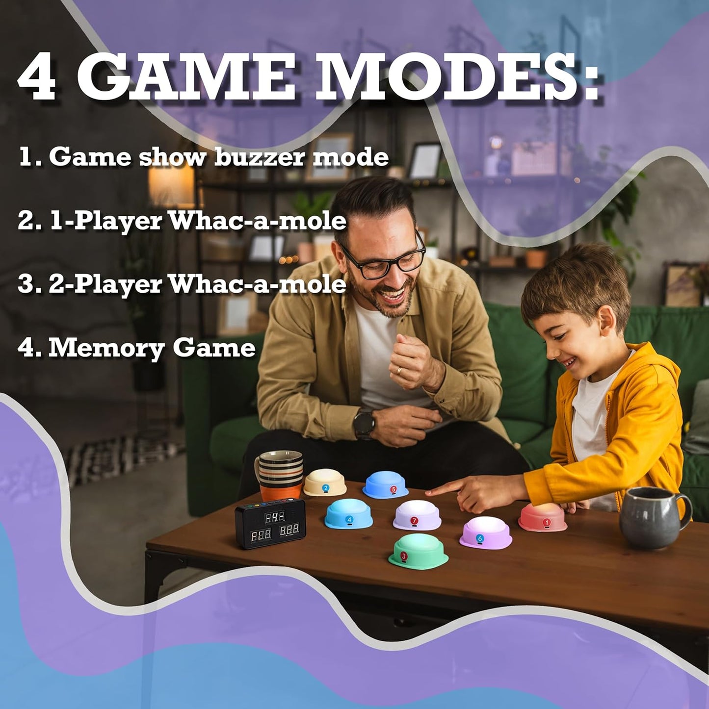 Trebisky Wireless Buzzer System - Game Show Kit for 10 Players | Interactive Fun & Easy Setup