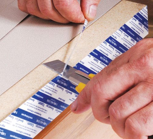 FastCap Peel and Stick SpeedTape Double Sided Adhesive Tape for Edge Banding - Wood Working Tools for Home Repair and Home Improvement - 1" x 50', 6-Pack - 98224-6P