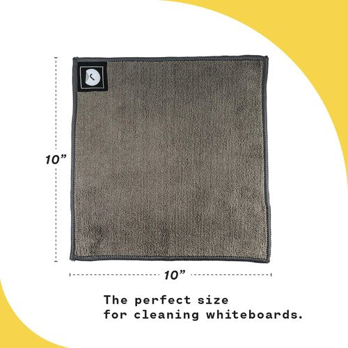 Remooble 4 Pack Magnetic Microfiber Cleaning Cloth Dry Erasers for Whiteboards - Towel Hangs on Metal Edged White Boards, Glassboards, and Blackboards Washable - 10'' X 10''