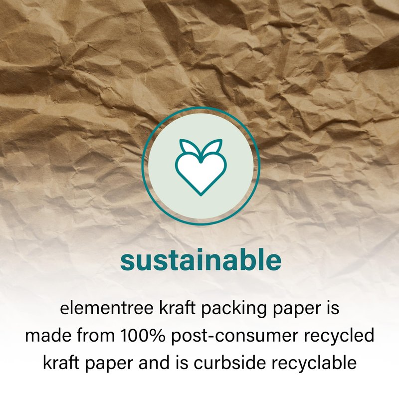 Elementree Brown Packing Paper Sheets for Moving & Shipping - 250 Count (229 Feet) - 14.5" x 11" Sheet Size - Sustainable Void Fill Packaging Made in the USA - Kraft Paper Thickness (00923)