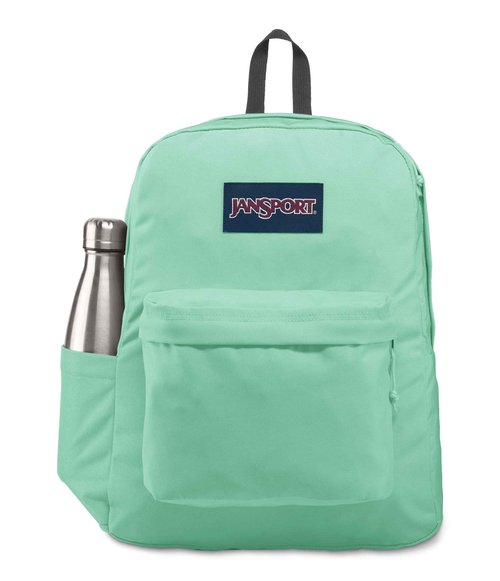 JanSport SuperBreak Plus Backpack with Padded 15-inch Laptop Sleeve and Integrated Bottle Pocket - Spacious and Durable Daypack for Work and Travel - Mint Chip