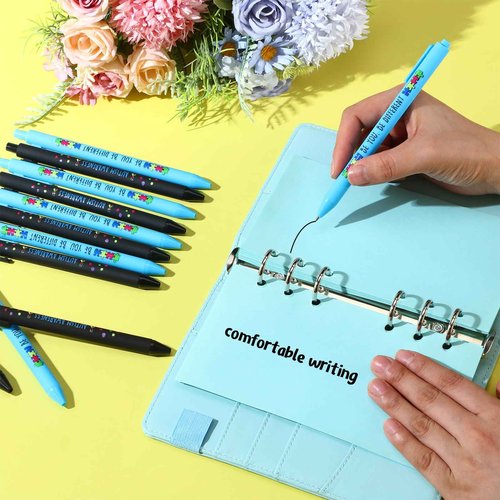 Jetec 500 Pcs Autism Awareness Pens Bulk Inspirational Retractable Mental Health Ballpoint Pens Autism Acceptance Gifts Puzzle Asperger's Awareness Gift for Classroom Office Stationery Supplies
