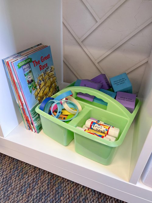 Teacher Created Resources Mint Portable Plastic Storage Caddy 6-Pack for Classrooms, Kids Room, and Office Organization, 3 Compartment