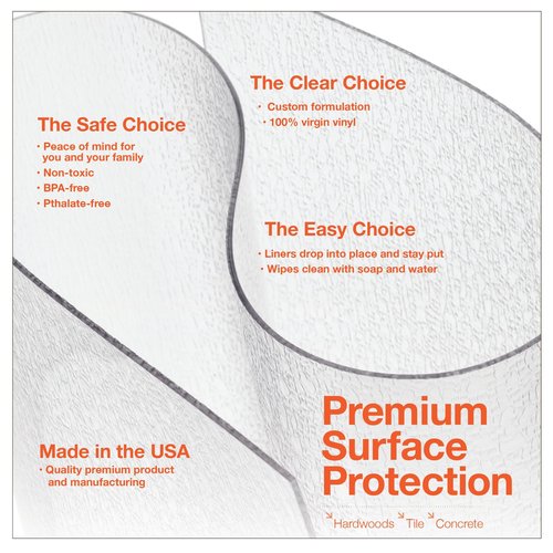 ExactMade - Clear Hard Floor Runner, USA Made, Safe, 36 x 144 Inch, 2mm Thick Clear Vinyl, Clear Hardwood Floor Protector for Entryway Flooring, Protection for Mudroom Flooring