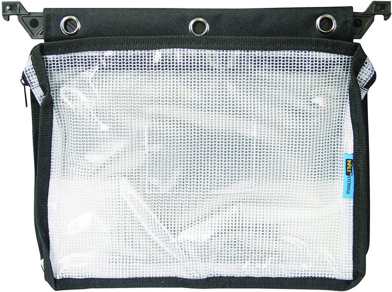 Advantus 50904 Expanding Zipper Pouch with 3-Ring Grommets, Clear Mesh, Black, Clear/Black, 3 Pack