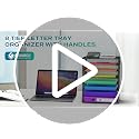 GoldOrcle Black 8-Tier Mesh Paper Letter Tray Organizer with Handles - Desk File Storage