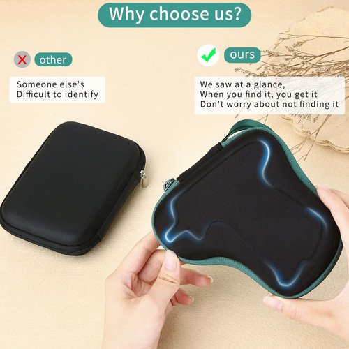 EVA Protective Case is Compatible with Micro Stitch Gun for Clothes,including 2000 Pieces of 0.18-Inch Micro Fasteners (Half White and Half Black)