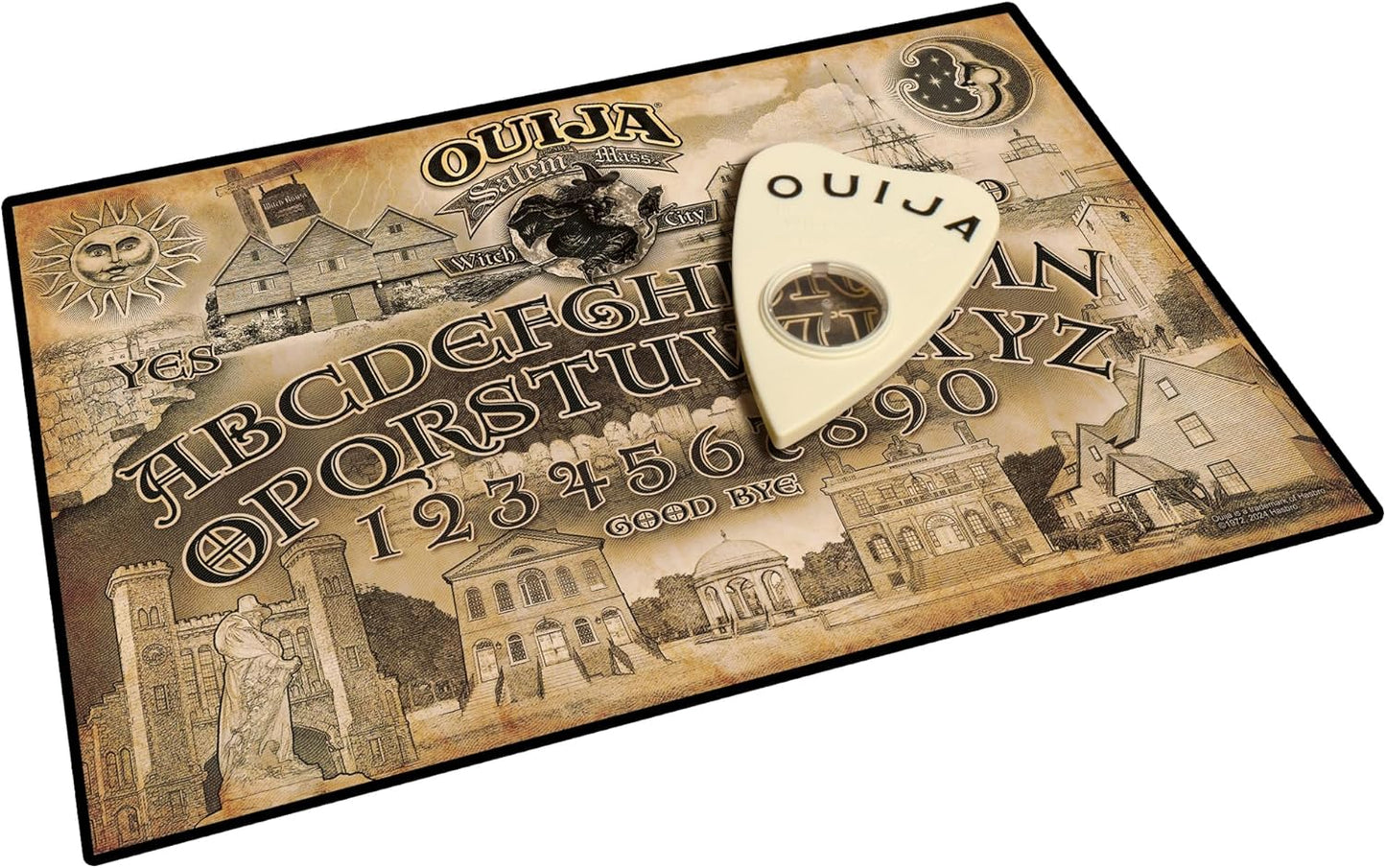 Winning Moves Games USA Ouija Board - Salem Edition | Spooky Dark Design for 2+ Players, Ages 8+