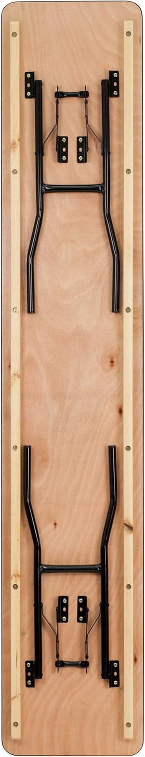 Flash Furniture Gael 8' Rectangular Wood Folding Training Table - Smooth Clear Coated Finish, Natural