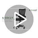 Marsail Drafting Chair Dark – Tall Office Chair with 2D Lumbar, 30.7" Seat Ht, Flip-Up Armrests & Foot Ring