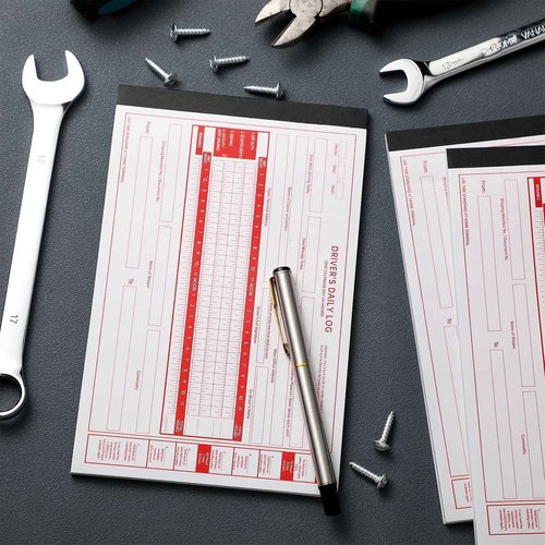 Weekgrat 50 Pack Driver Daily Log Book 8.5" x 5.5" Log Book with Detailed Driver Vehicle Inspection Report Simplified Recap for Truck, 2-Ply Carbonless (Typical)