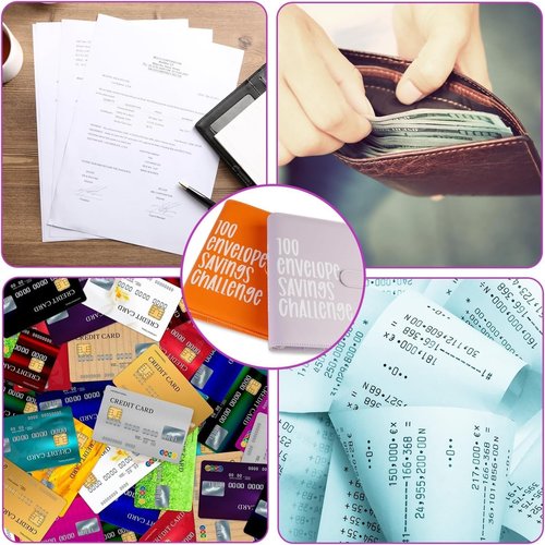 BKDRL Money Saving Challenge Envelopes - Fun & Easy Way to Save $5,050 | Purple Savings Binder