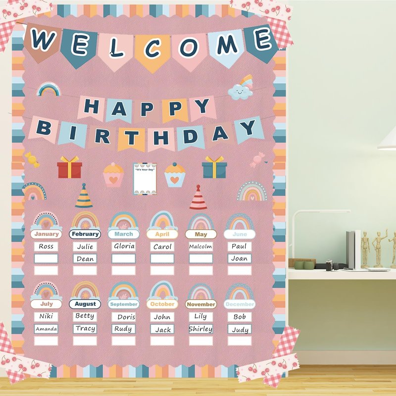 EggSun Pink Bulletin Board Paper Roll,14.8FTx47IN Large Reusable Waterproof Erasable Classroom Wall Background Backdrop, Fade-Resistant Fabric Wrapping Paper School Decors Teacher Supplies