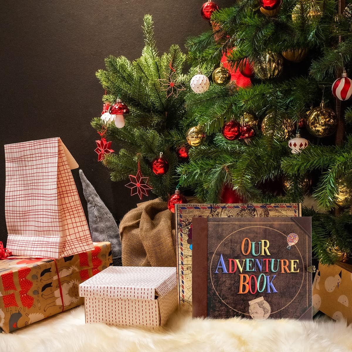 Adventure Book | Travel Diary & Scrapbook - Vintage Photo Album for Weddings, Anniversaries & Gifts