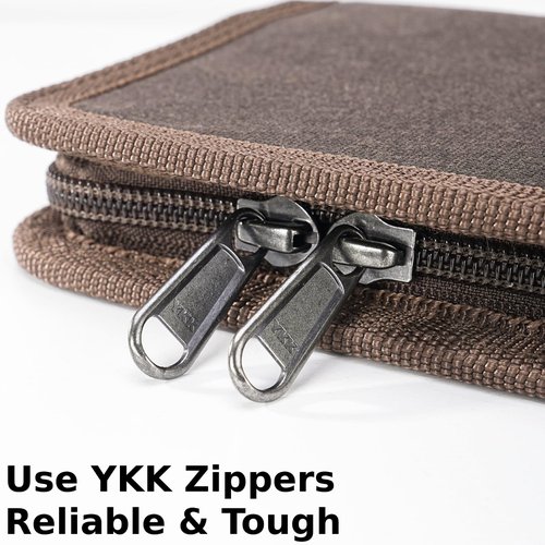Pocket Journal Cover with Field Book, Waterproof Pocket Notebook Cover with Zipper for Journal Planner, Small Notebook Holder for Field Notes & Moleskine Cahier 3.5" x 5.5" - Mini Field Journal