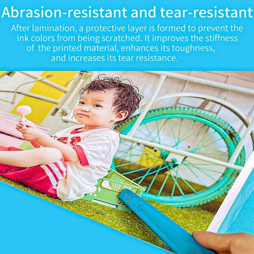 12.5in x 656ft Matte BOPP Laminating Film, Thermal Laminate Film Hot Roll Laminating Film, 1" (2.54cm) Core, 1 mil (27 mic) Thickness, Laminating Sheet Roll for Paper and Photo Laminating