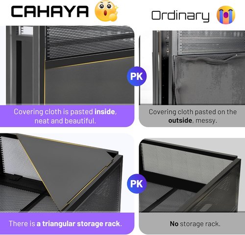 CAHAYA DJ Booth Stand - Portable DJ Table Facade with Double Top Corners | Black & White Scrims, Easy Setup, 40"L x 20"W